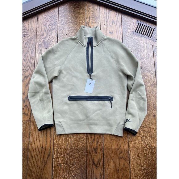 Nike Sportswear Tech Fleece Men's 1/2-Zip Sweatshirt Olive NWT FB7998 Small - Picture 1 of 8